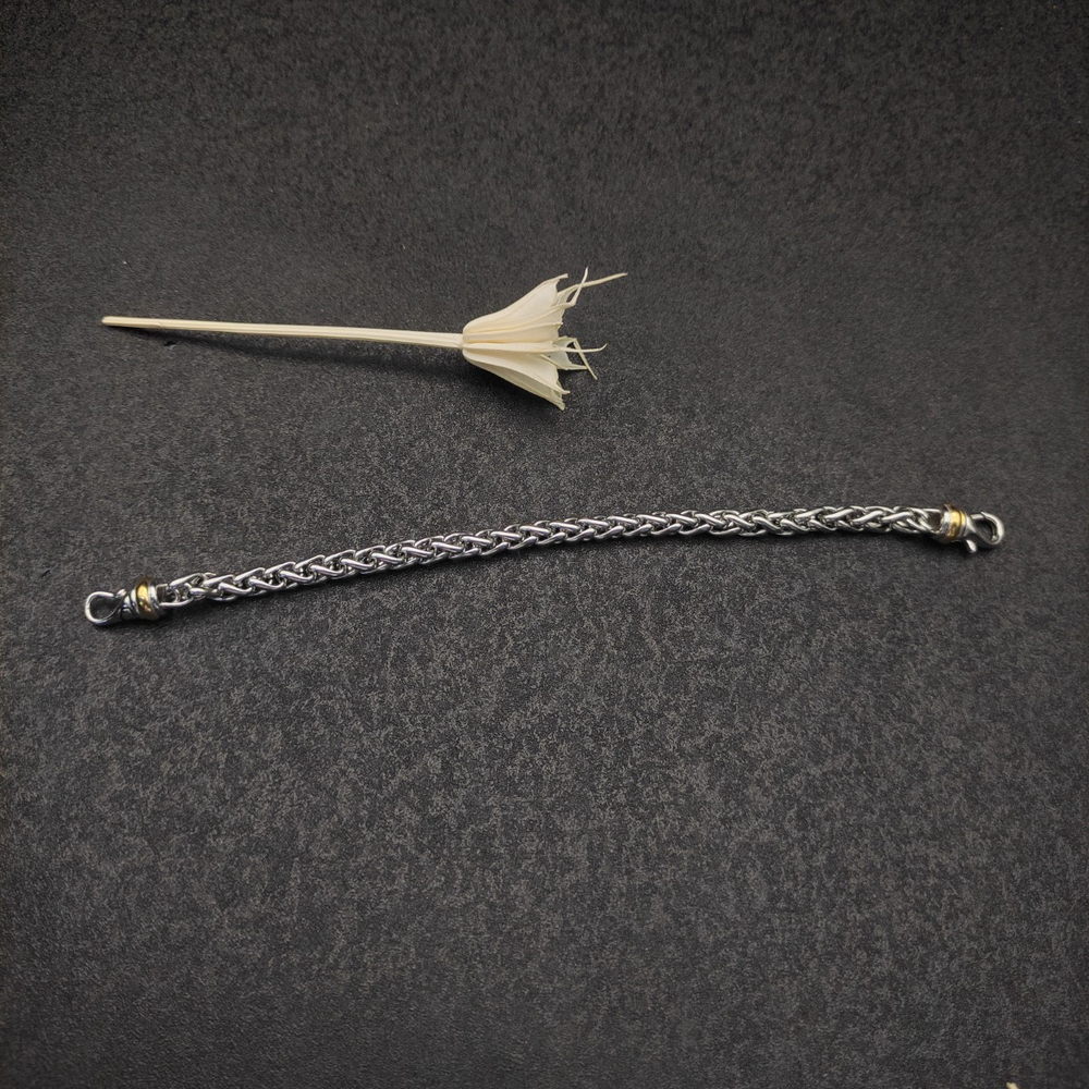 David Yurman 6mm Two-tone Hook Bracelet - Picture 7 of 9